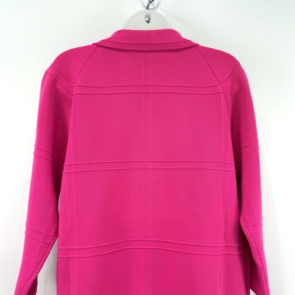 Imperial Imports Blazer Womens 20 Hot‎ Pink VTG 100% Wool Double Breasted Knit - Picture 10 of 11